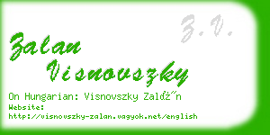 zalan visnovszky business card